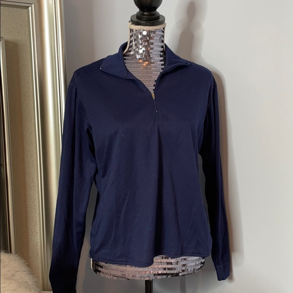 Navy Patagonia Capilene Quarter Zip Pullover